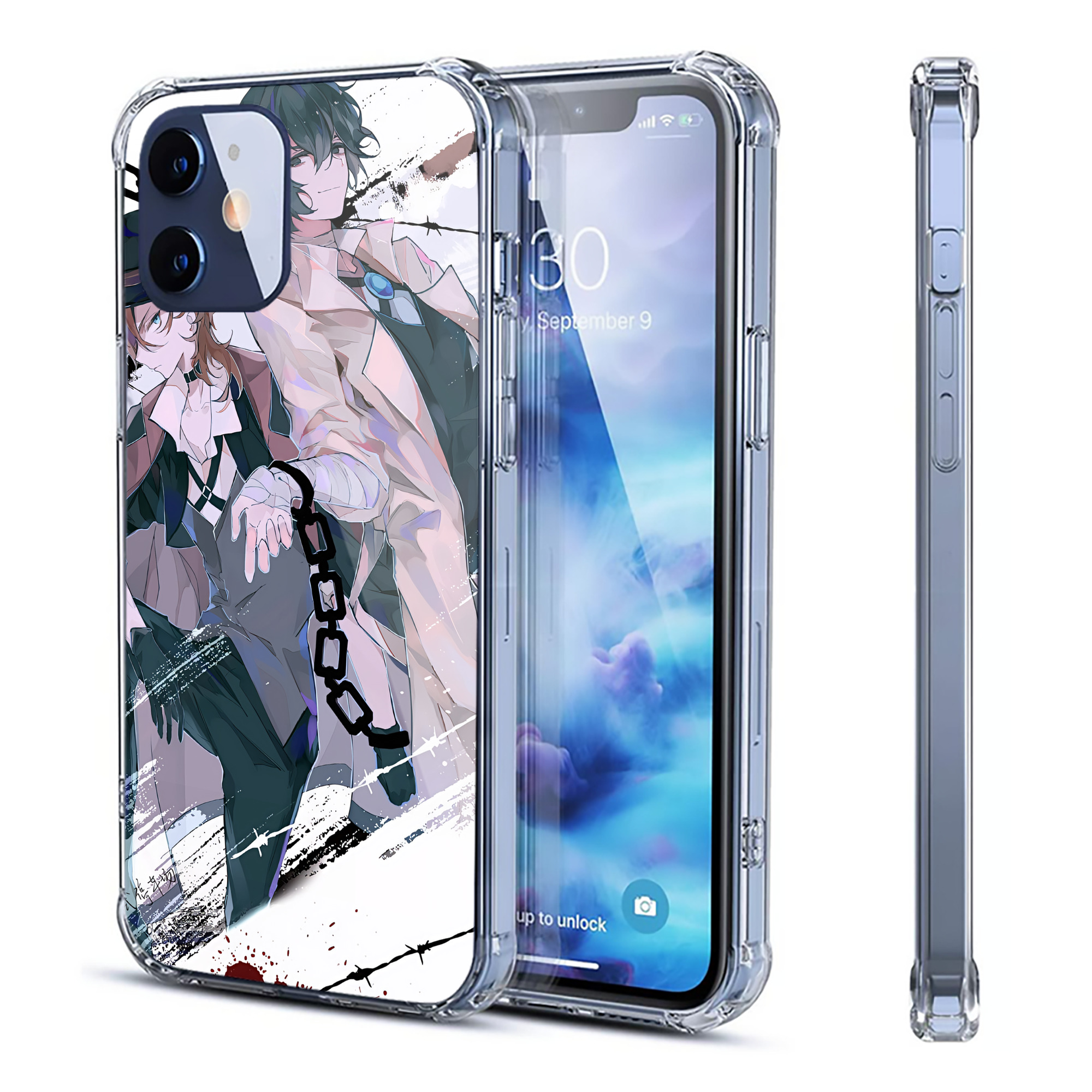 （画像用） 文豪ストレイドッグス Bungo Stray Dogs 【iPhone 12シリーズ対応】透明スマホケース（クリアソフトケース）
